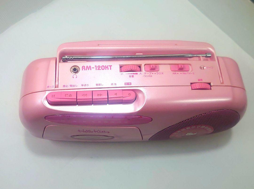 Radio Cassette Grabadora Boombox Hello Kitty AM/FM con Cable Usado JP - Imagen 3 de 6