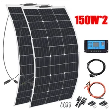300W Watt Flexible Solar Panel Mono 12V for RV Camper Home Off Grid Caravan Boat