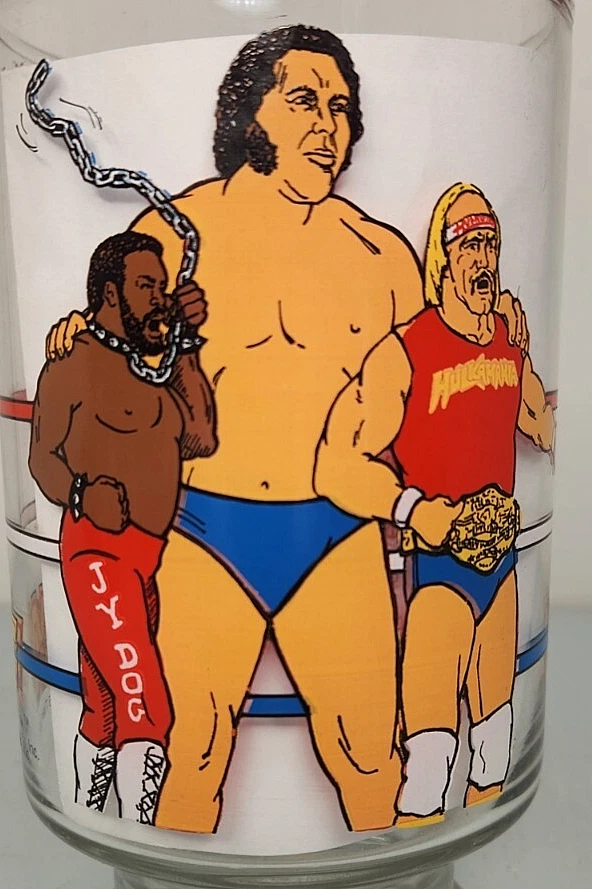 Vaso grande de colección WWF WRESTLING 1985 Hulk Hogan Andre The Giant 98 Foto 2 de 4