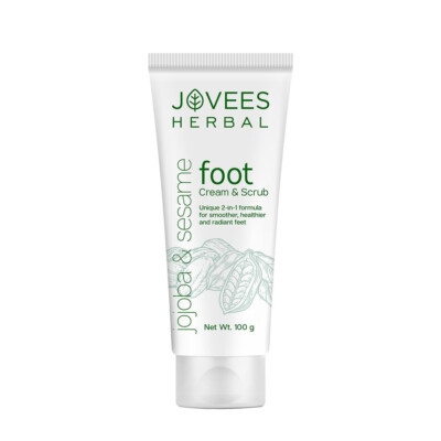 Jovees Herbal Foot Care Cream & Peeling, 2-in-1 Formula, 100g