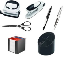 HERLITZ zur Auswahl, Bürolocher, Heftgerät, Schere, Kugelschreiber, Zettelkasten