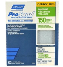 Norton 02638 3X Sandsheet 150 Grit Sandpaper 9" X 11" Medium Grit 20 Sheets