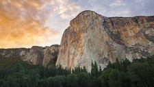 Landscape yosemite national park cliff mountains rocks Custom Gaming Mat Desk