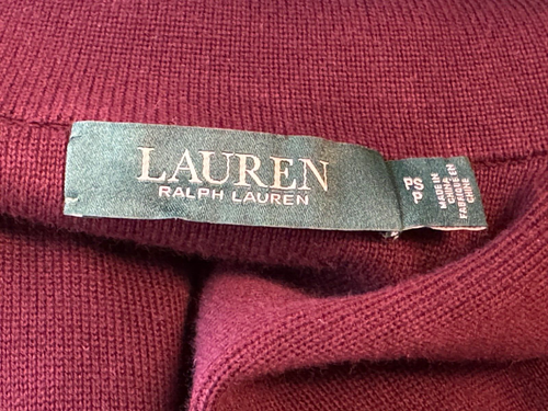 LAUREN Ralph Lauren burgundy blazer size PS P women - Picture 9 of 11