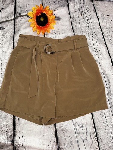 Pantaloncini abito da lavoro Have cachi marrone chiaro cintura taglia Piccolo nuovo con etichette - Foto 2 di 10