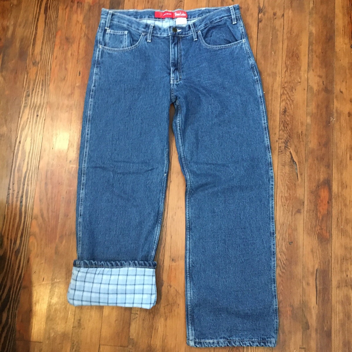 Berne Ladies Flannel Lined Jeans Womens 16 R Medium Wash Denim Work Pants |  eBay