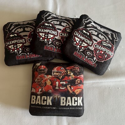 GA BULLDOGS - NATIONAL CHAMP BACK TO BACK - Pro Cornhole Bags
