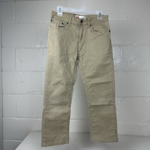 Levis 511 Stretch Denim Jeans Slim Fit Boys Size Reg 18 (30 x 24) Tan Khaki