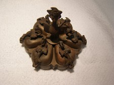 Antique Brass Spice, Kumkum  Box  India Hindue