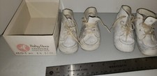 Vintage Baby Deer CREEPER Infant White Shoes w/Original Box-Size  2nd Pair