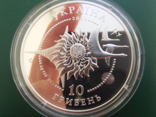 Ukraine,10 hryven ,"Antonov An-2", Silver Coin 2003 year - Picture 2 of 5
