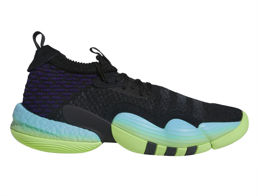 Adidas Trae Young 2 Mens Basketball Shoes Black Green H06473  display picture 2