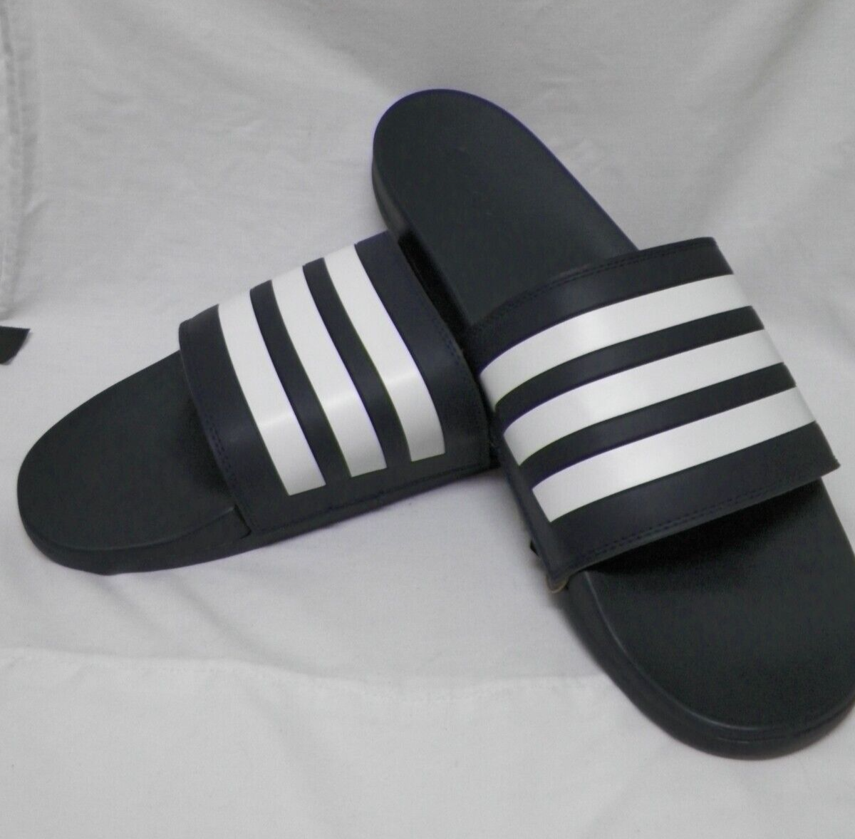 adidas Unisex Adilette Aqua Slides Sandal, Dark Blue/White/Dark Blue, 11‎ US Men Adidas FY8047 Solar Blue Adilette Aqua Slide New with Tags  main image 3