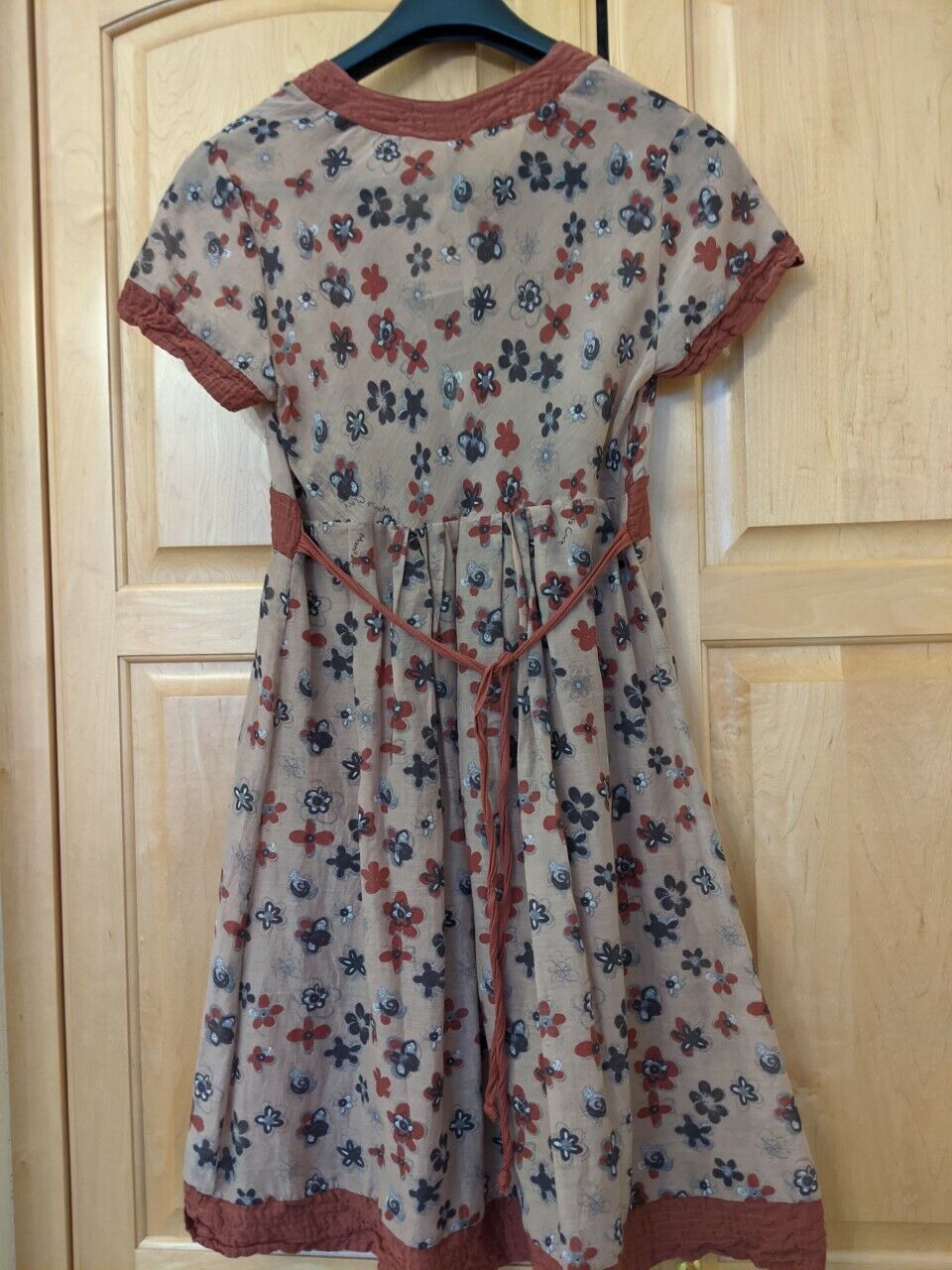 NWT Manila Grace silk/cotton blend flower summer Dress short