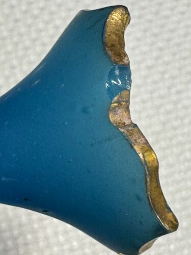 Frosted Blown Glass Toilet Water Bottle with Stopper - Early 1900s - Picture 7 of 13