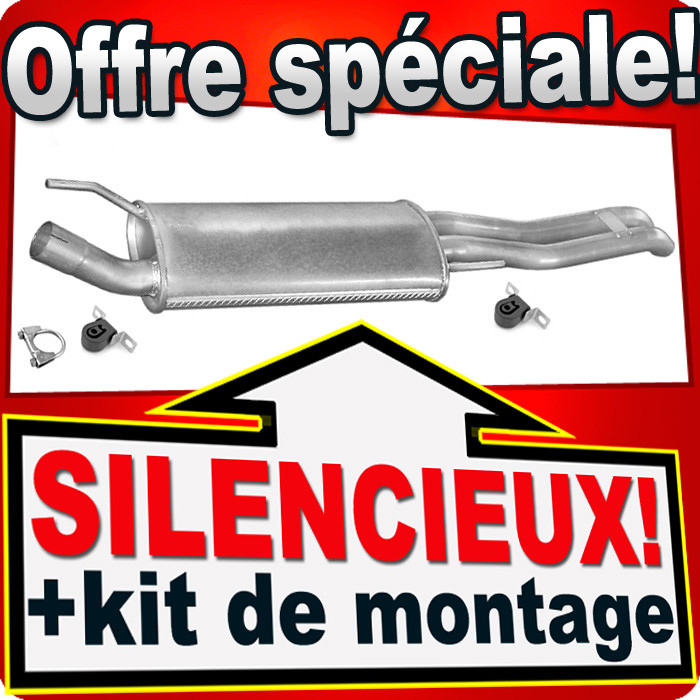 Silencieux arrière échappement Golf 3 III Break 1.9 robuste en acier aluminisé