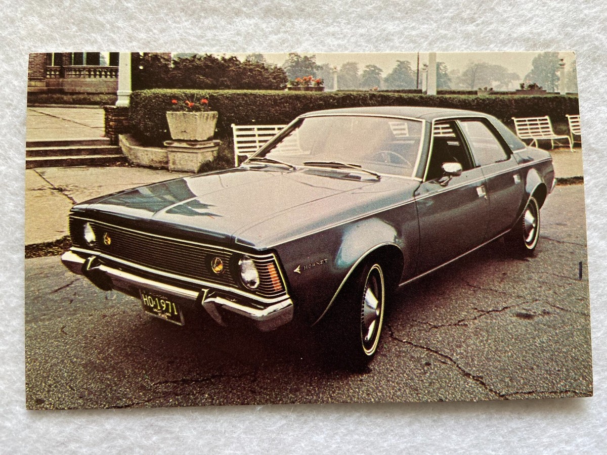 1971 American Motors AMC Hornet SST 4 Door Sedan Vintage Postcard