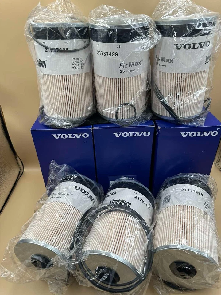 Filtro de combustible Volvo 6 piezas 21737499 25 micras reemplaza 85105380, 85105556 Kenworth Foto 2 de 4