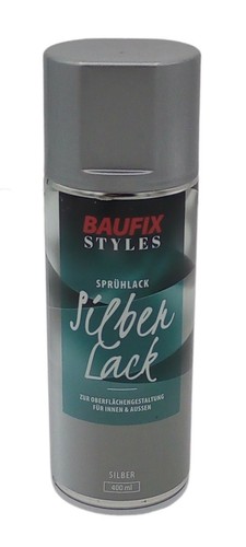 Baufix Gold Silber Lackspray 400ml Farbspray Sprühdose Lack Buntlack Sprühfarbe - Bild 3 von 3