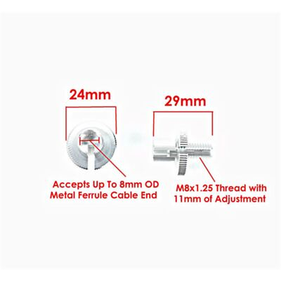 #ad #ad 8mm Anodized Aluminum Cable Adjuster with Larger Adjusting Nut 2 Pack 34 67082 $9.58
