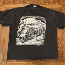 VTG J. Peck Springhill Bald Eagle Birds Of Prey Animal Wildlife T Shirt 2XL AO96