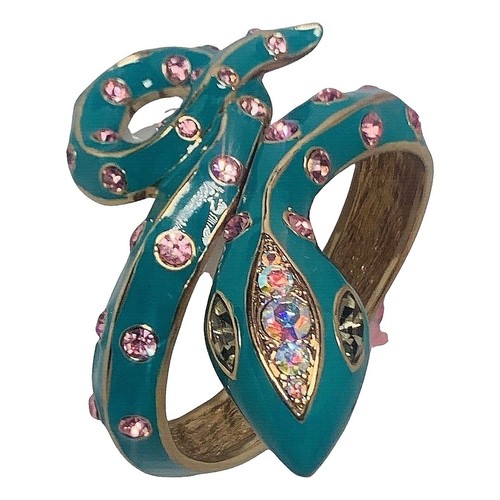 BETSEY JOHNSON Gold Hearts Crystal Rhinestones Embellished Bracelet Watch Y2K BETSEY JOHNSON Gold Hearts Crystal Rhinestones Embellished  main image 4