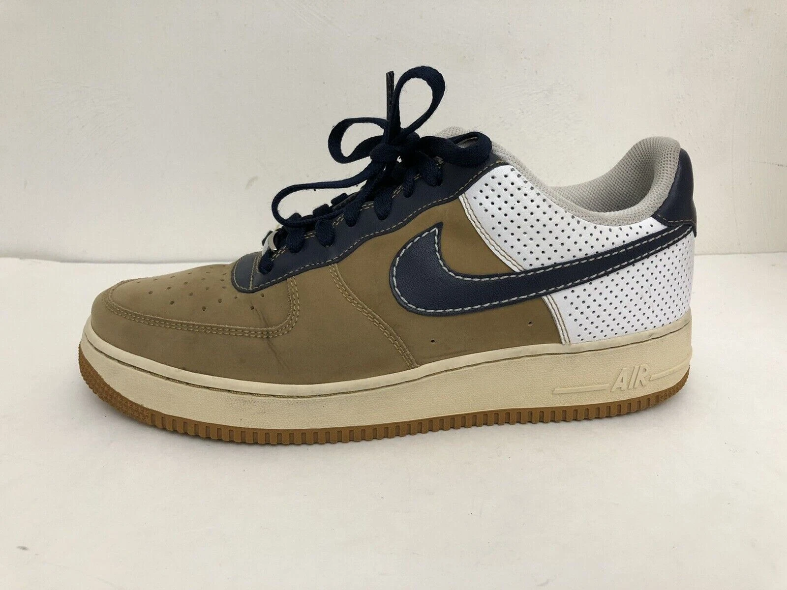 NIKE AIR FORCE PHILADELPHIA XXV DIAMOND WHEAT/ NAVY 315122-741 MEN'S US SIZE 9