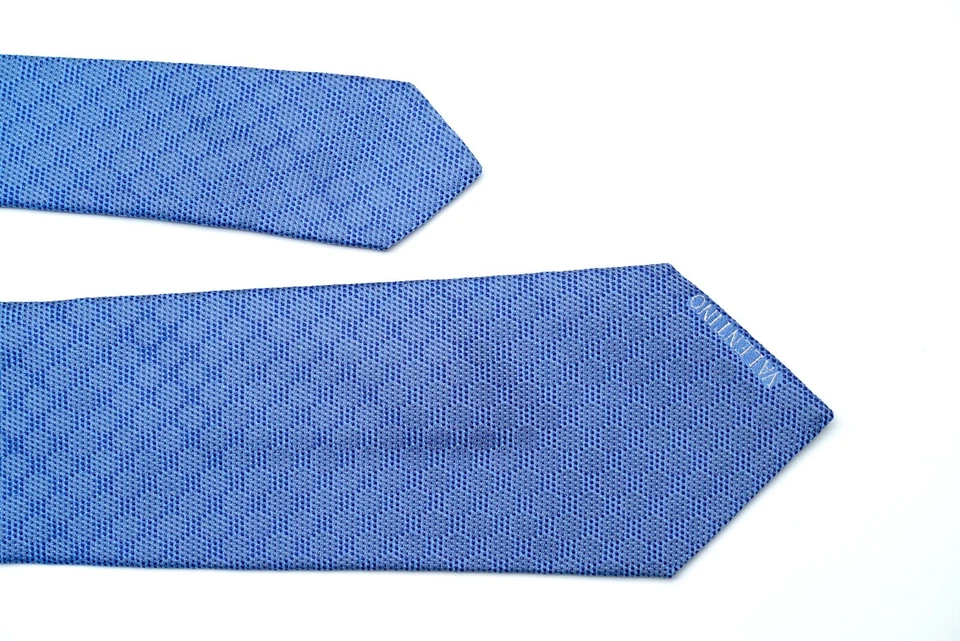 Corbata VALENTINO Acero Azul 100% Seda Hecha en Italia Foto 3 de 4