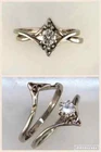 Art Deco Vintage Style Lab Created Diamond 925 Silver Wedding Bridal Ring Set