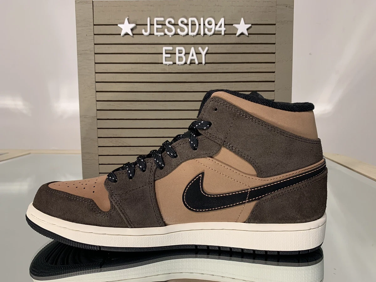 New Nike Air Jordan 1 Mid SE DARK CHOCOLATE Mens Sneaker DC7294 200  Multiple Sz