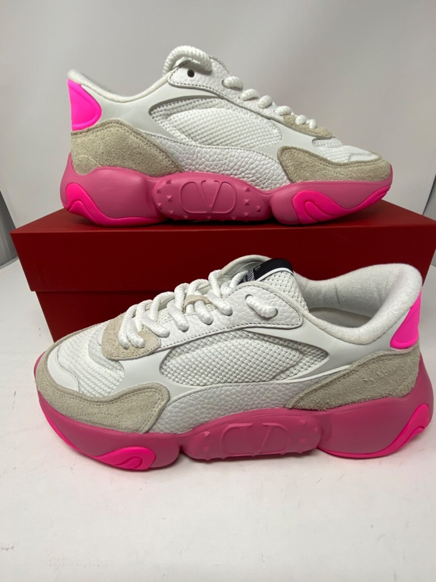Valentino Garavani Bubbleback Mesh & Suede Chunky Sneakers Valentino Garavani Bubbleback Mesh & Suede Chunky Sneakers