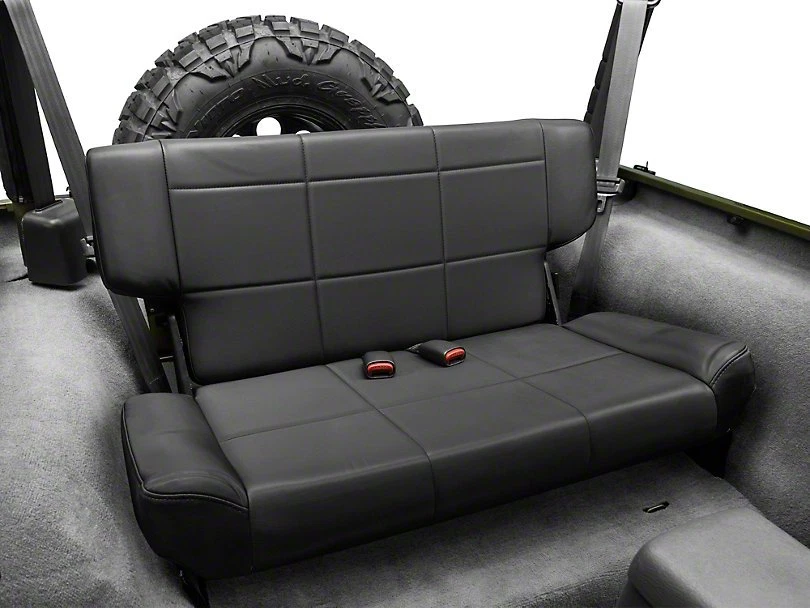 Smittybilt 41515 Fold & Tumble Black Rear Seat for 1997-2006 Jeep Wrangler TJ Foto 2 de 4