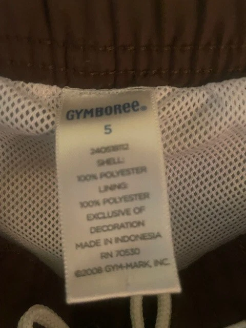 Pantalones cortos de natación Gymboree talla 5 para niños con cordón estampado de retazos Foto 2 de 3