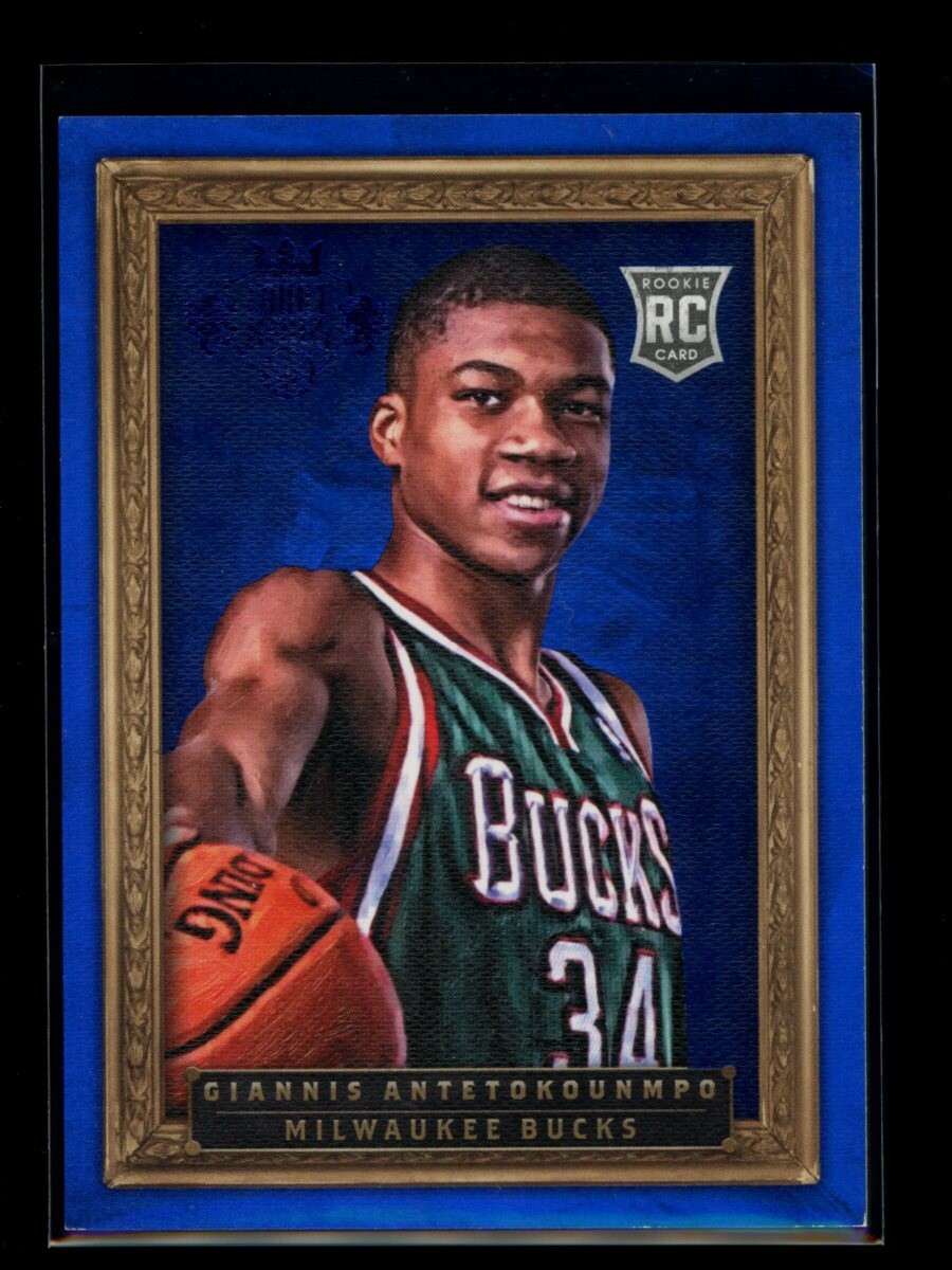 2013 Court Kings #25 GIANNIS ANTETOKOUNMPO Rookie Portraits Blue #/75 RC Bucks