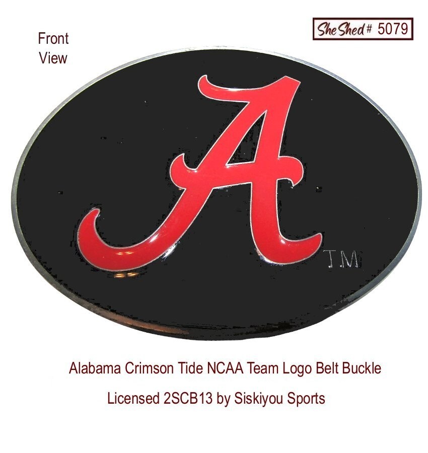 Alabama Crimson Tide Team Logo Belt Buckle NCAA Licensed 2SCB13 by Siskiyou