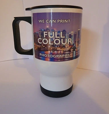 Personalised Thermal Travel Mug Cup Flask Image Text Photo Picture Christmas