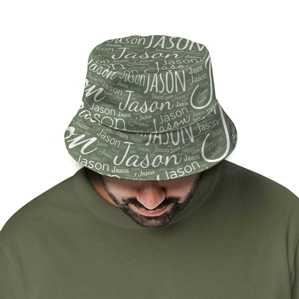 Personalised Name Collage - Bucket Hat Fashion Sun Cap Outdoor Hat Unisex