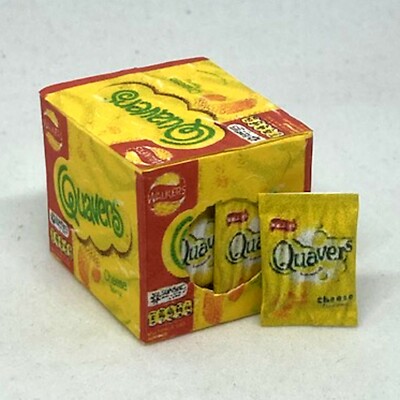 Puppenhaus Quavers knackige Box & Päckchen offen Maßstab 1:12 Miniatur Tumdee