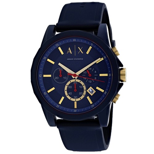 Armani Exchange AX1325 Chronograph Wristwatch – 44mm Black Silicone, Working! Armani Exchange AX1325 Chronograph Wristwatch – 44mm Black  main image 4
