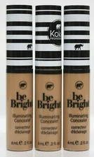 Lot of 3 Kokie Cosmestics Be Bright Illumintaing Concealer Golden Beige Full sz