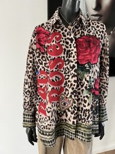 Bluse Hemd leichte Jacke Leo Rosen Animal Muster Grace Style One Size 38-44 
