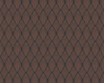 Vinyl-Tapete Art Deco Schwarz Kupfer 53 cm Rolle 10,05 m AS Creation