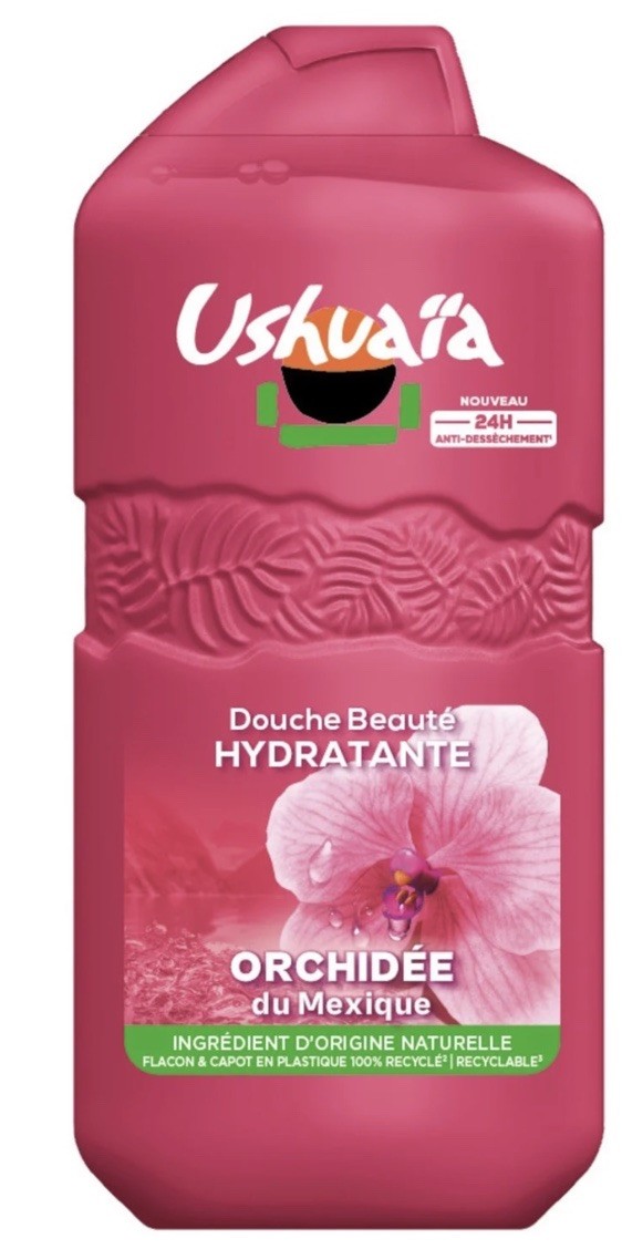 Gel douche Ushuaïa formule veloutée à l'Orchidée du Mexique et sa mousse généreuse 4x280ml