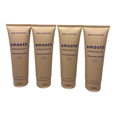 spa scentials Smooth Exfoliating Foot Scrub Hydrating Brown Sugar Almond 4 oz