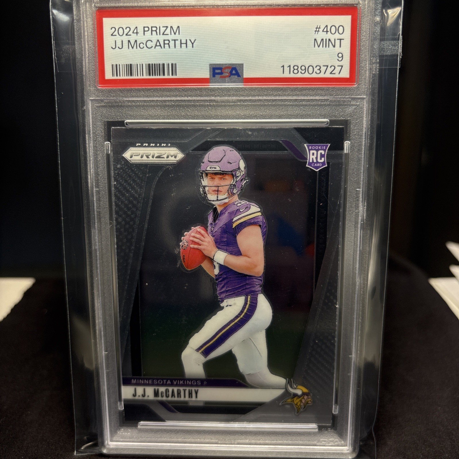 2024 Panini Prizm - Rookies J.J. McCarthy #400 (RC) PSA 9