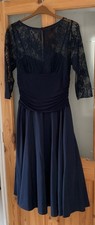 Eliza J navy blue lace fit & flare dress (prom / cruise / cocktail) - size 16