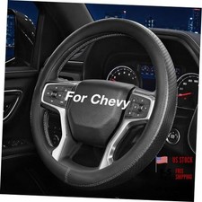 Steering Wheel Cover for Chevy Silverado Equinox Tahoe Traverse Colorado Black
