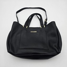 Borsa a tracolla Steve Madden 2 in 1 nera con ciottoli borsa a tracolla oro zip