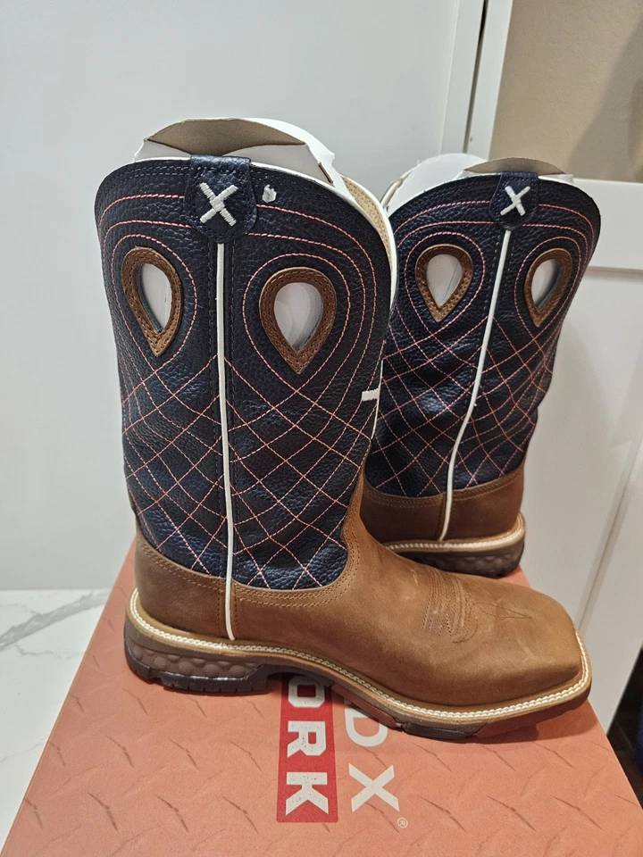 Twisted X Men's Waterproof CellStretch Western Work Boots - Soft Toe Size 10EE - Image 3 of 4