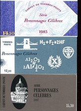 France stamp booklets 2, 4 + 7 (carnet de timbres) ** (NSC) 3 pcs
